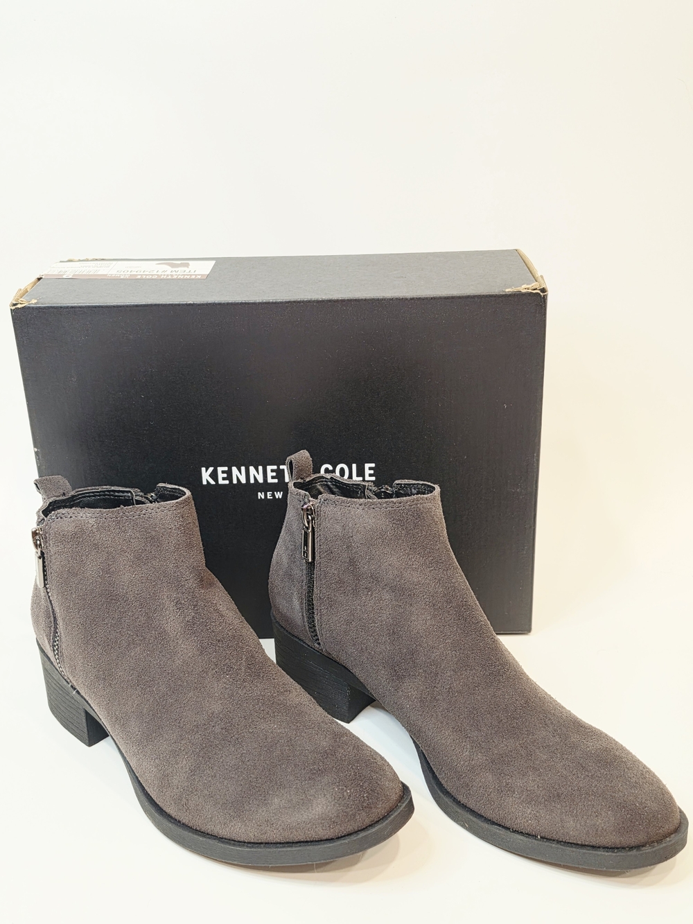 Kenneth Cole New York Dara Gray Suede Ankle Booties